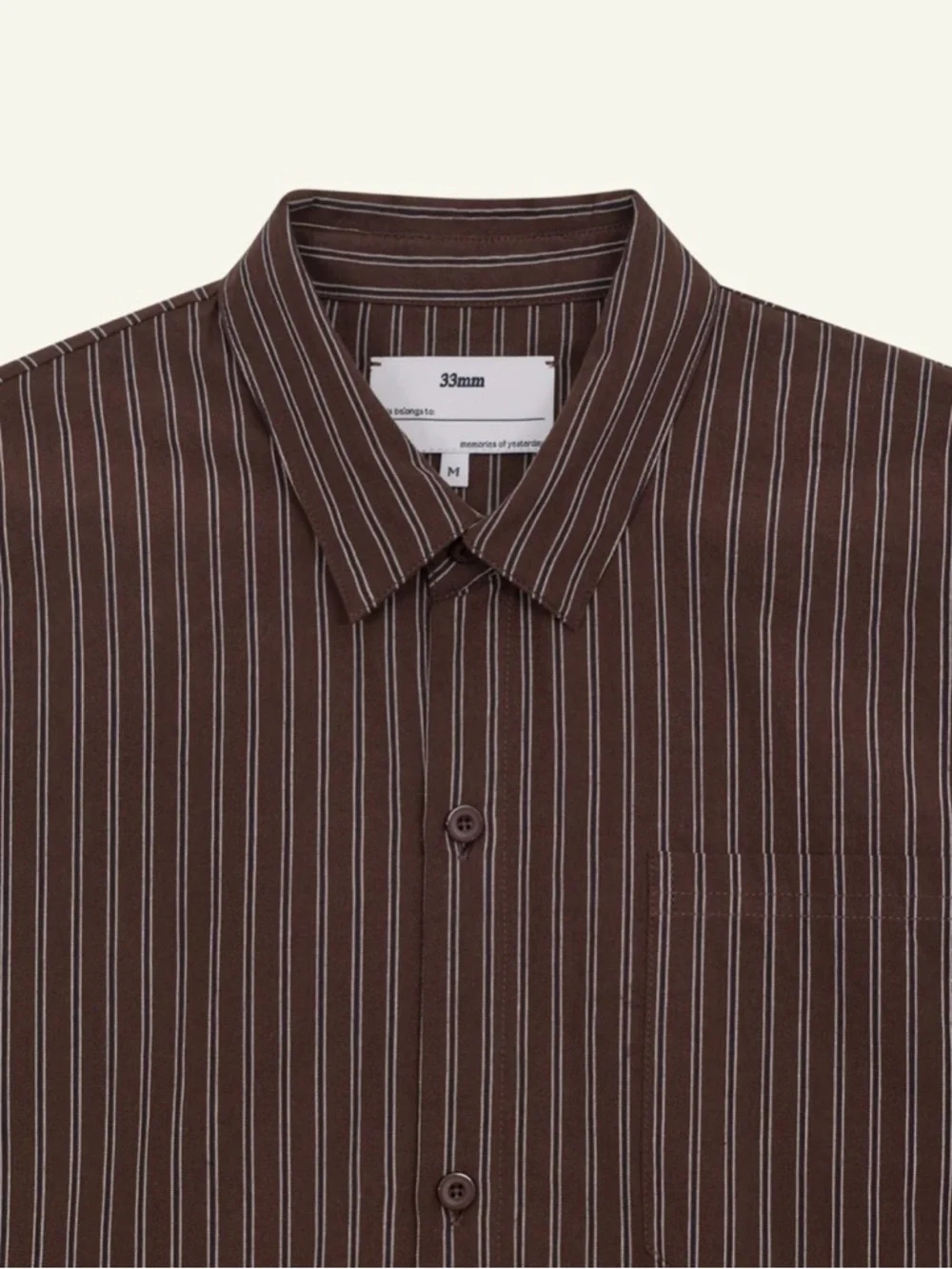33mm Men'a Lorenzo Cotton Shirt Medium - Picture 6 of 7